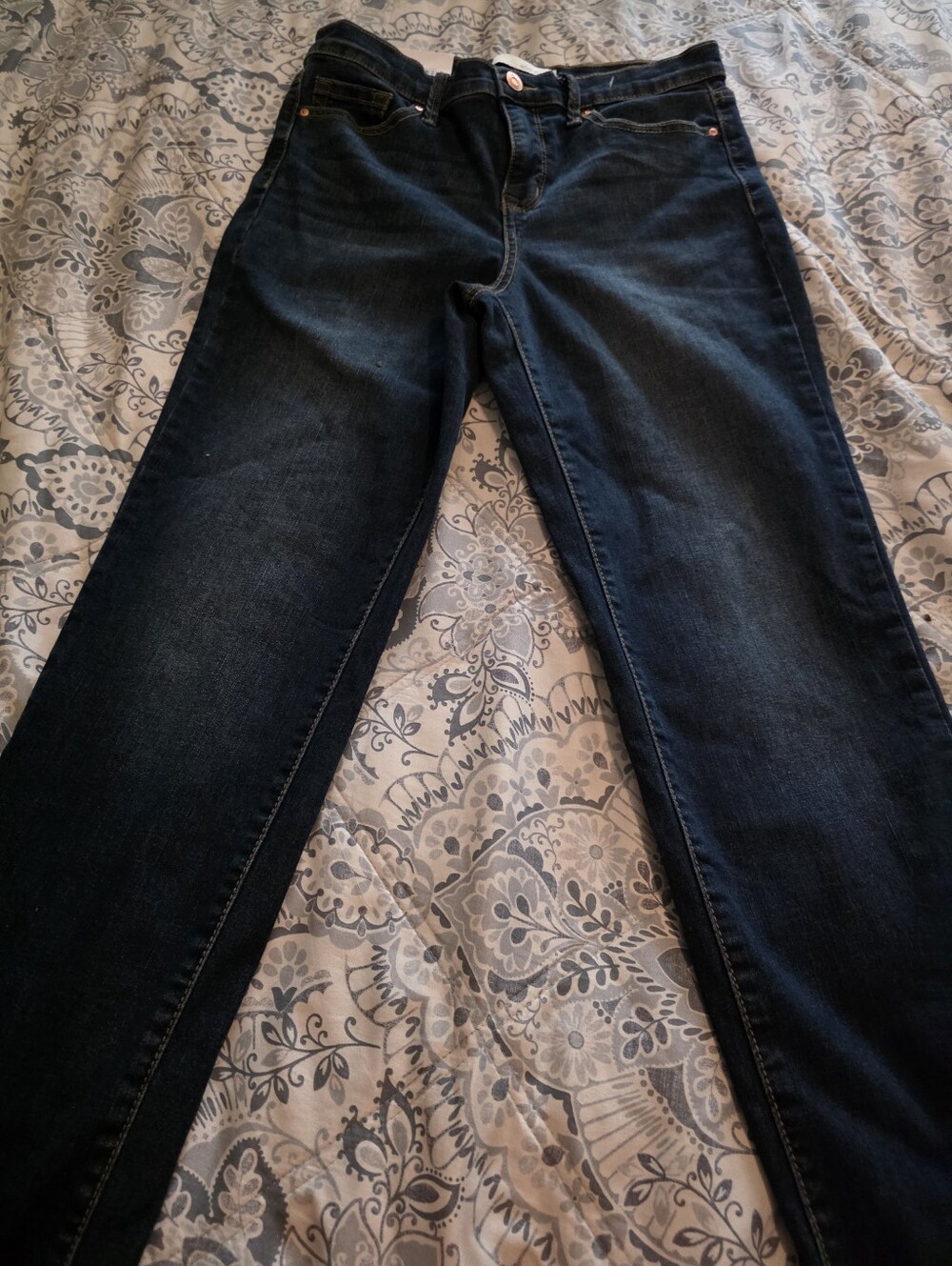 New Ella Moss Women’s Dark Blue Straight Leg Jeans